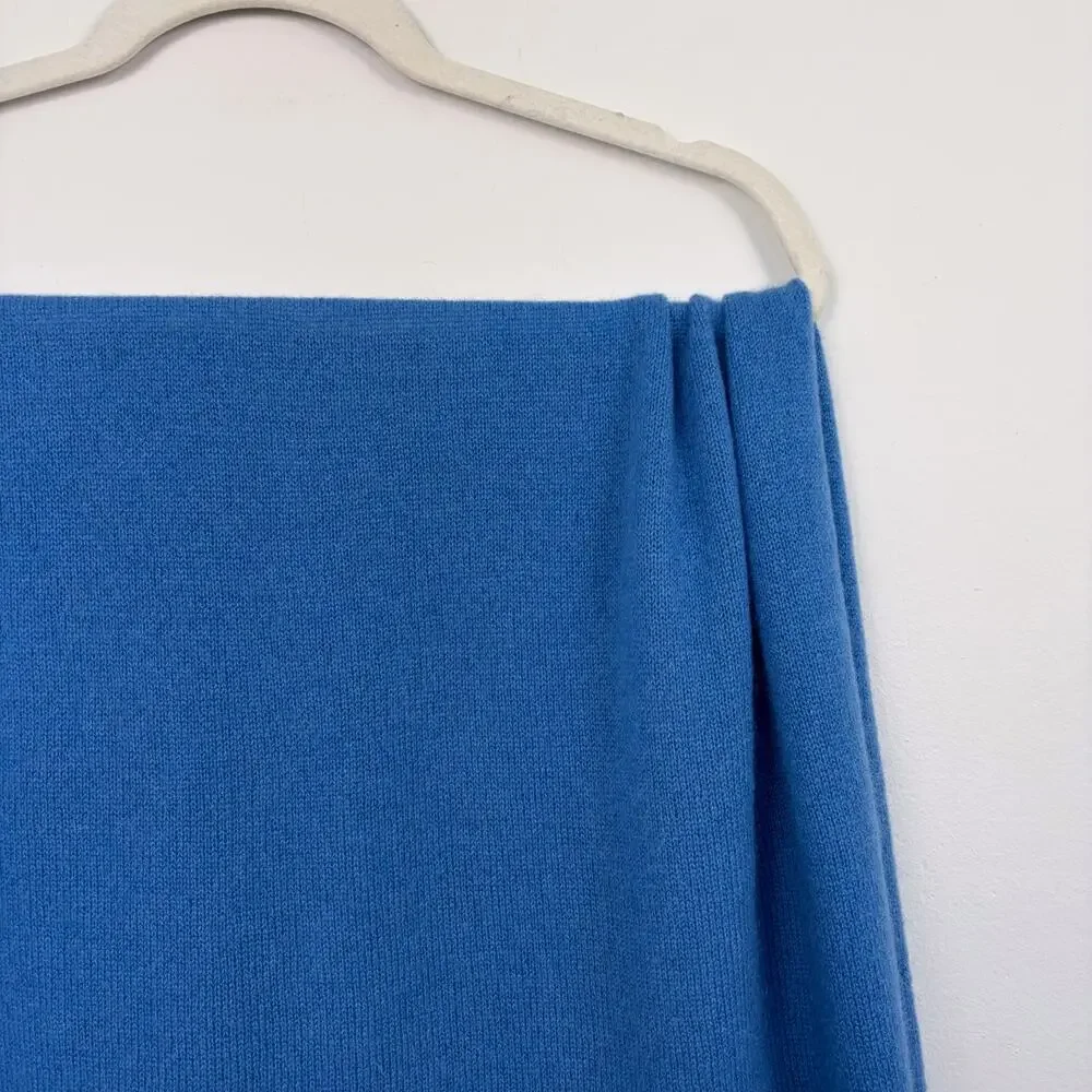 White + Warren Cashmere Oversized Scarf Blue - Picture 2 of 4